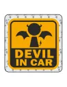 Autocollant devil in car