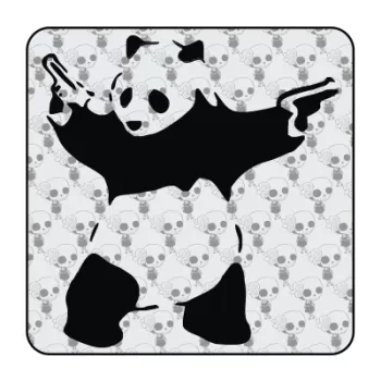 Autocollant panda banksy