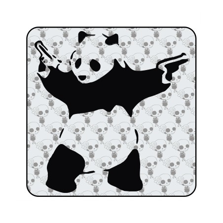 Pegatina PANDA BANKSY. Pegatinas freaks, pegatinas frikis.