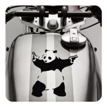 Autocollant panda banksy