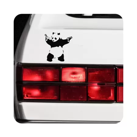 Autocollant panda banksy