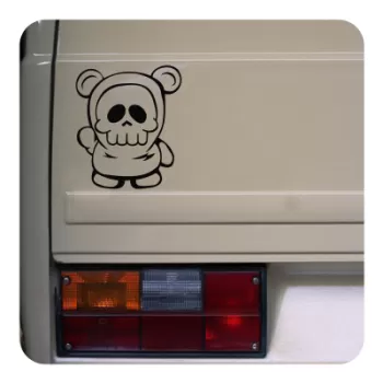 Sticker skull bear