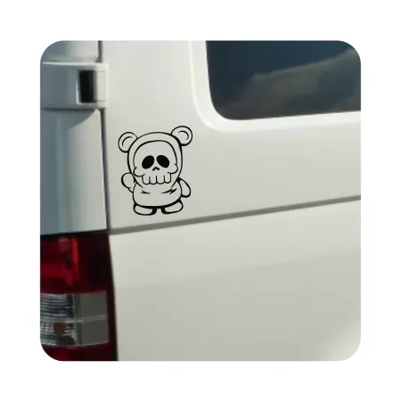 Sticker skull bear