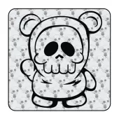 Sticker skull bear 2