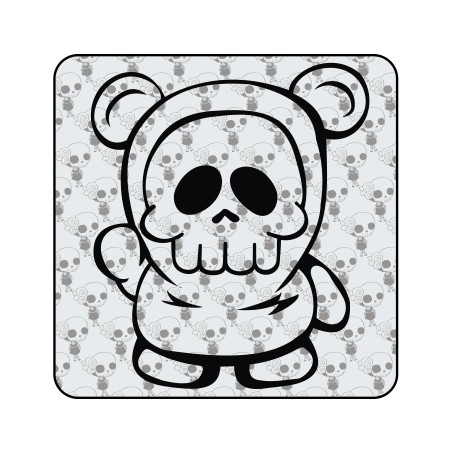 Autocollant skull bear