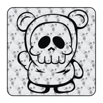 Autocollant skull bear