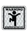 WARNING KNOWS KUNG FU Aufkleber