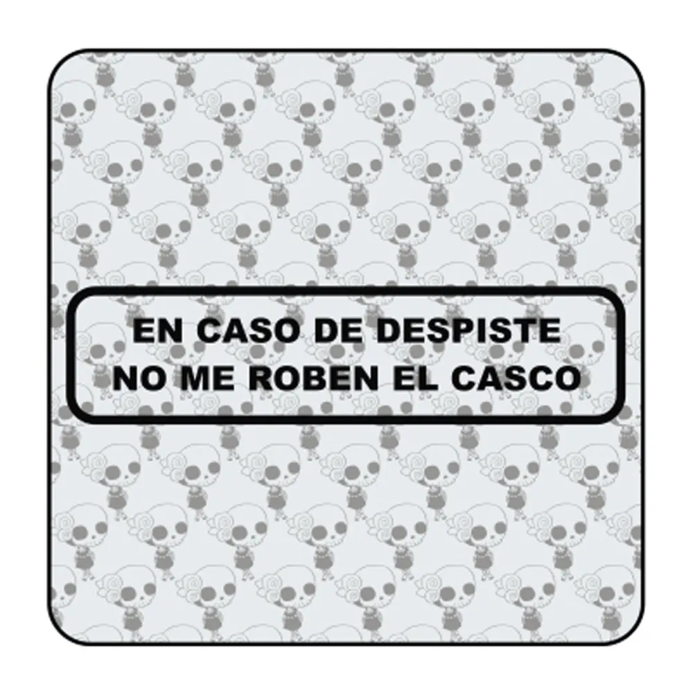 Sticker En caso de despiste no me quiten el casco