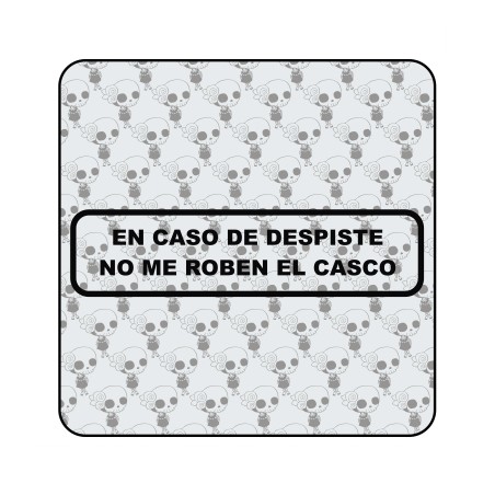 EN CASO DE DESPISTE NO ME QUITEN EL CASCO Aufkleber
