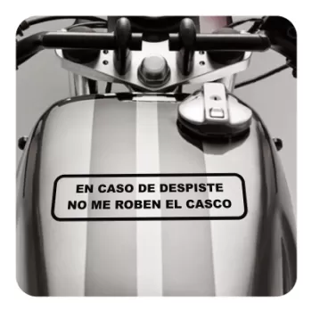 Sticker En caso de despiste no me quiten el casco