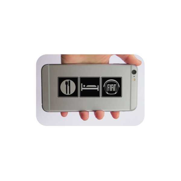 Pegatina COMER DORMIR FIAT. Pegatinas para Camper y Autocaravana