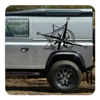 Vinilo ROSA DE LOS VIENTOS. Pegatina 4x4, pegatina camper