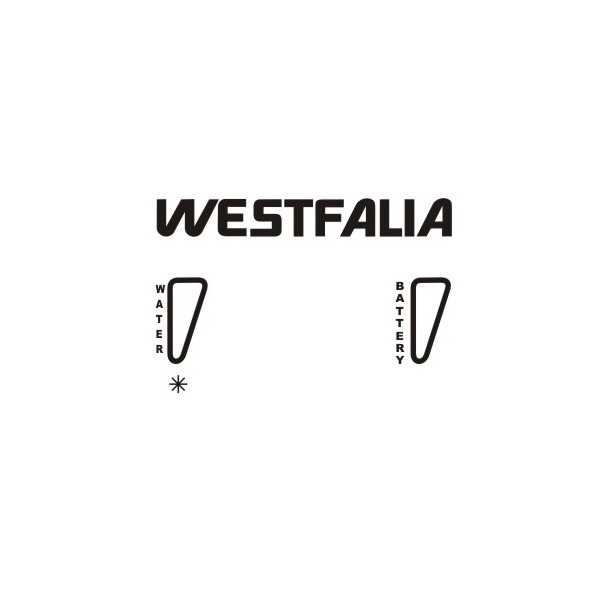 Pegatina Cocina Westfalia. Vinilo de alta calidad, soporta perfectamente la intemperie, apto incluso para náutica. Pégala donde 