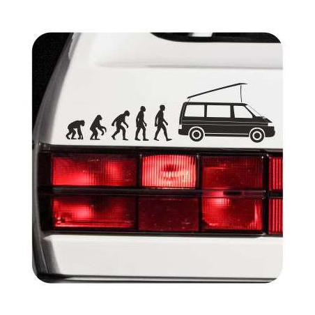 Pegatina EVOLUCION T4 CALIFORNIA. Pegatinas para Camper y Autocaravana