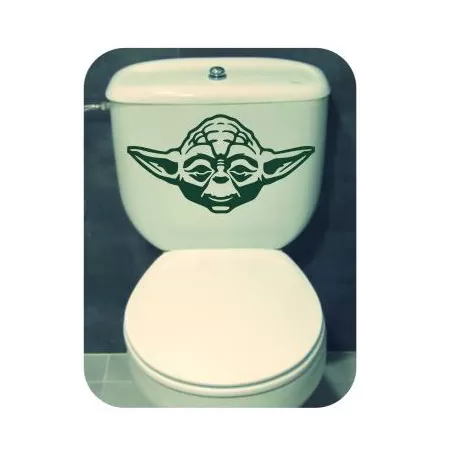 Pegatina Yoda. Vinilo de alta calidad, soporta perfectamente la intemperie, apto incluso para náutica. Pégala donde quieras, un 