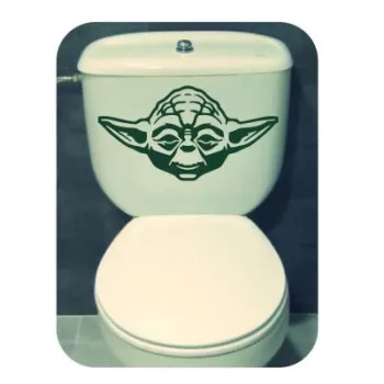 Pegatina Yoda. Vinilo de alta calidad, soporta perfectamente la intemperie, apto incluso para náutica. Pégala donde quieras, un 