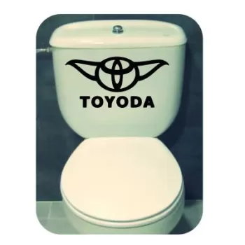 Pegatina TOYODA. Vinilo de alta calidad, soporta perfectamente la intemperie, apto incluso para náutica. Pégala donde quieras, u