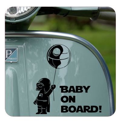 Baby an Board Aufkleber - man kennt uns