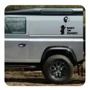 Pegatina BABY ON BOARD. Vinilo de alta calidad, soporta perfectamente la intemperie, apto incluso para náutica. Pégala donde qui