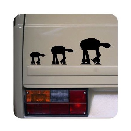 Pegatina AT-AT. Vinilo de alta calidad, soporta perfectamente la intemperie, apto incluso para náutica. Pégala donde quieras, un