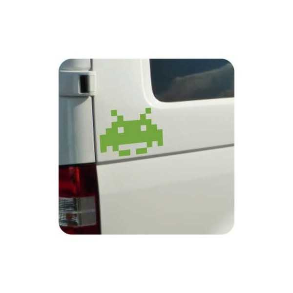 Pegatina SPACE INVADERS. Pegatinas freaks, pegatinas frikis.