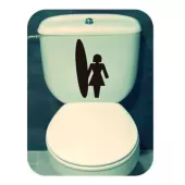 Autocollant surf girl