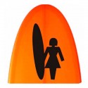 Pegatina SURF GIRL. Pegatinas surferas.