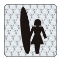 Sticker surf girl