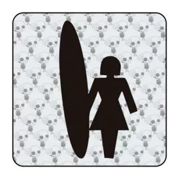 Autocollant surf girl