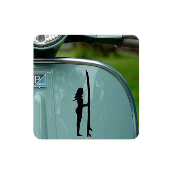 Autocollant surf girl