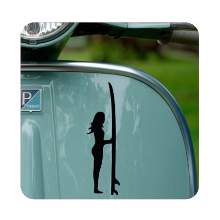 Pegatina SURF GIRL. Pegatinas surferas.