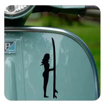 Pegatina SURF GIRL. Pegatinas surferas.