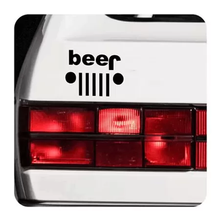 Autocollant Beer - Jeep