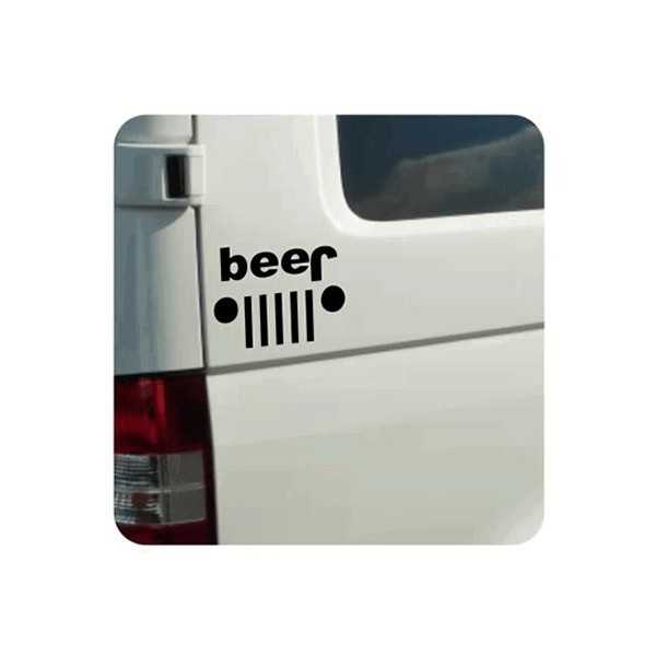 Autocollant Beer - Jeep