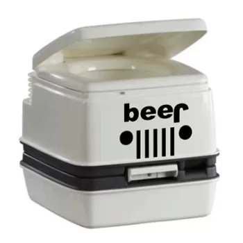 Pegatina Beer - Jeep. Vinilo de alta calidad, soporta perfectamente la intemperie, apto incluso para náutica. Pégala donde quier