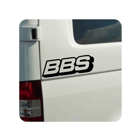  BBS Aufkleber groß (70x210 mm) rot weiß Logo Auto  Tuning Optik Styling Werkstatt