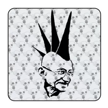 Gandhi Punk Aufkleber