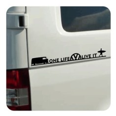 One Life Live It - vw T2 Aufkleber