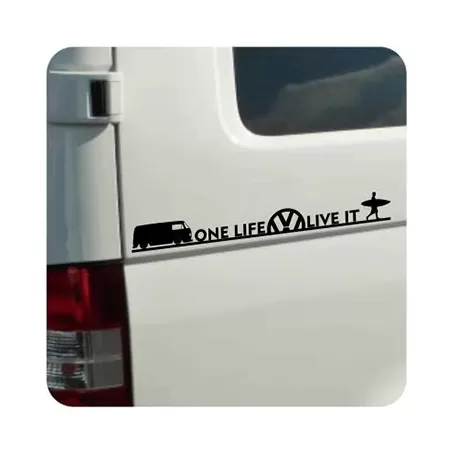 Autocollant One Life Live It - vw T2