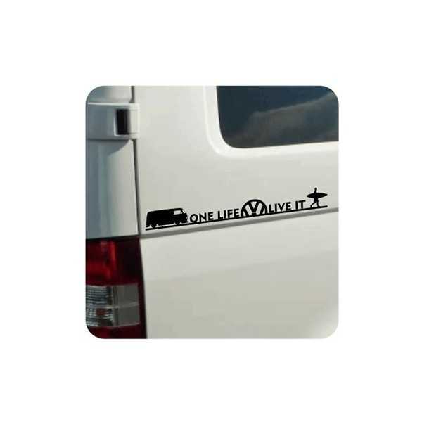 Autocollant One Life Live It - vw T2