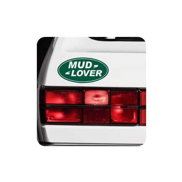 Pegatina Mud Lover. Vinilo de alta calidad, soporta perfectamente la intemperie, apto incluso para náutica. Pégala donde quieras