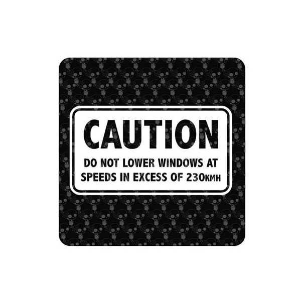 Do Not Lower Windows Sticker