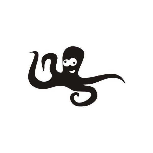 Pegatina PULPO. Pegatinas de animales y mascotas.