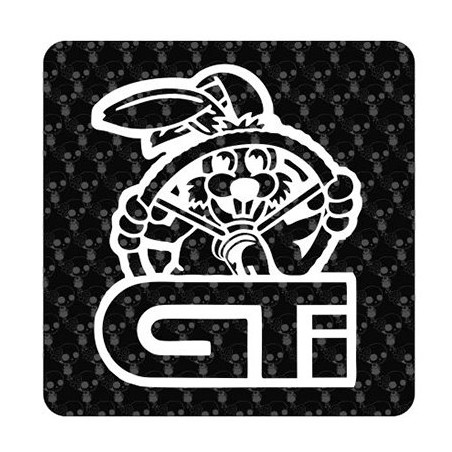 Pegatina Golf GTI Rabbit. Vinilo de alta calidad, soporta perfectamente la intemperie, apto incluso para náutica. Pégala donde q