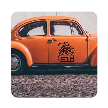 Pegatina Golf GTI Rabbit. Vinilo de alta calidad, soporta perfectamente la intemperie, apto incluso para náutica. Pégala donde q