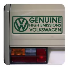 Genuine High Emissions Volkswagen Sticker