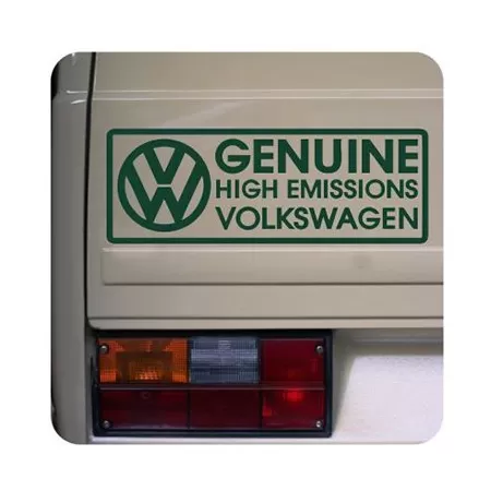 Autocollant Genuine High Emissions Volkswagen