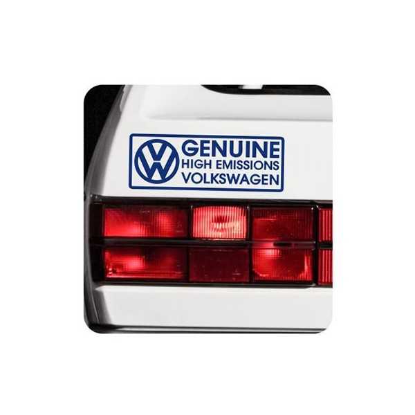 Autocollant Genuine High Emissions Volkswagen