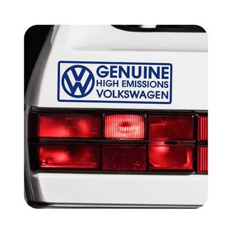Genuine High Emissions Volkswagen Sticker
