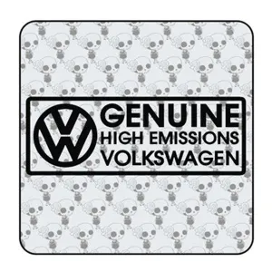 Pegatina Genuine High Emissions Volkswagen. Vinilo de alta calidad, soporta perfectamente la intemperie, apto incluso para náuti 2